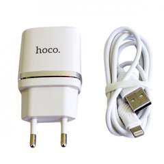 Сетевое зарядное устройство HOCO C11 IPhone 1A 1usb white