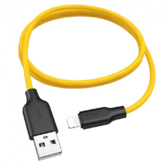 USB кабель Hoco X21 Plus Silicone Lightning 2.4A 2m black/yellow