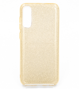 Силиконовый чехол Baseus Glitter 3 в1 для Samsung A70 gold