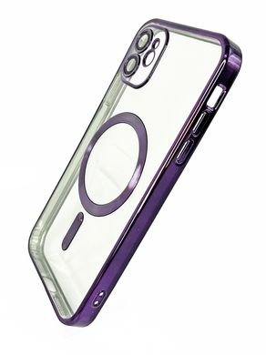 Чохол Fibra Chrome Magsafe для iPhone 11 purple Full Camera