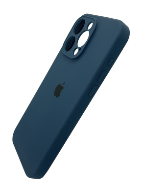 Силіконовий чохол Full Cover для iPhone 15 Pro Max abyss blue Full Camera