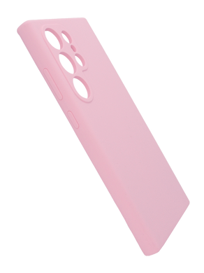 Силіконовий чохол Full Cover для Samsung S24 Ultra light pink (AAA) Full Camera без logo