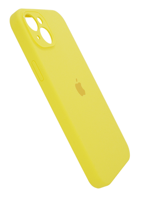 Силіконовий чохол Full Cover для iPhone 14 yellow Full Camera