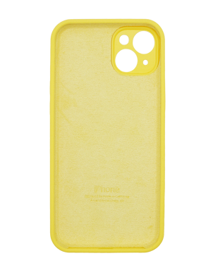 Силіконовий чохол Full Cover для iPhone 14 yellow Full Camera