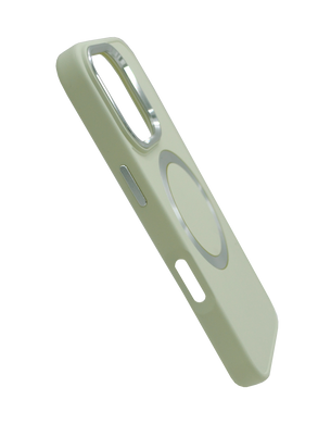 TPU чехол Bonbon Metal Style with MagSafe для iPhone 16 Pro white