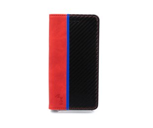 Універсальний чохол книжка Carbon 6" red/black (4you)