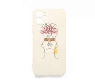 Накладка Wave Minimal Art Case для iPhone 12 (TPU) beige/girl