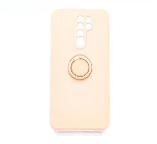 Чехол (TPU) Candy Ring для Xiaomi Redmi 9 pink