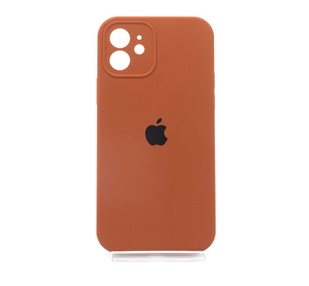 Силіконовий чохол Full Cover для iPhone 12 milk chocolate Full Camera