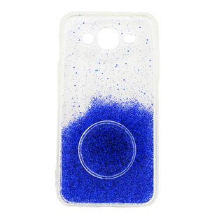 Силиконовый чехол Fashion popsoket для Samsung J5 2015 blue