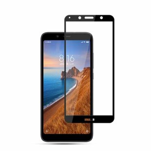 Защитное 2.5D стекло Full Glue для Xiaomi Redmi 7A f/s black (пов.) GOpt