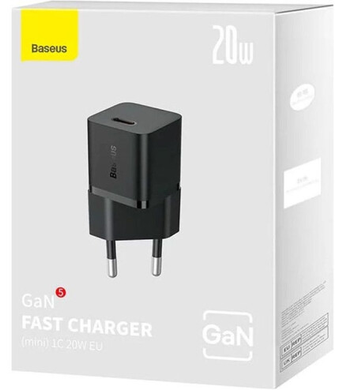 Сетевое зарядное устройство Baseus GaN5 Fast Charger 1C 20W black