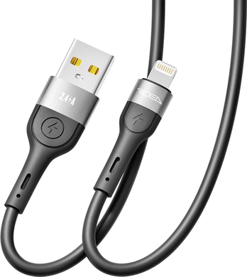 USB кабель Ridea RC-XS51 X-Silicone Lightning 12W/2.4A 2m black