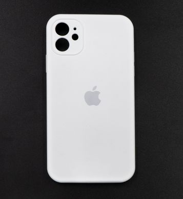 Силіконовий чохол Full Cover Square для iPhone 11 white Full Camera