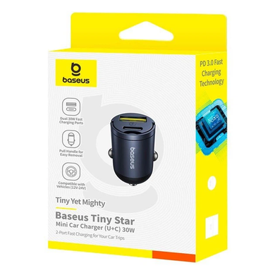 АЗП Baseus Tiny Star Mini 30W USB+Type-C black