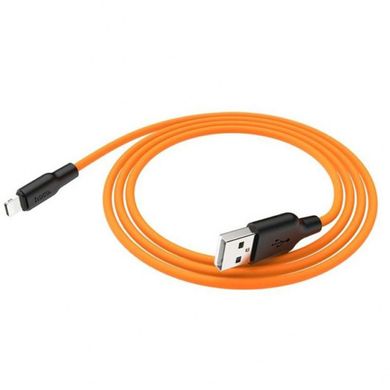 USB кабель Hoco X21 Plus Silicone Lightning 2.4A 1m black/orange