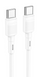 Кабель Hoco X83 60W Type-C to Type-C PD 1m white