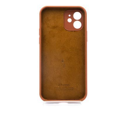 Силіконовий чохол Full Cover для iPhone 12 milk chocolate Full Camera
