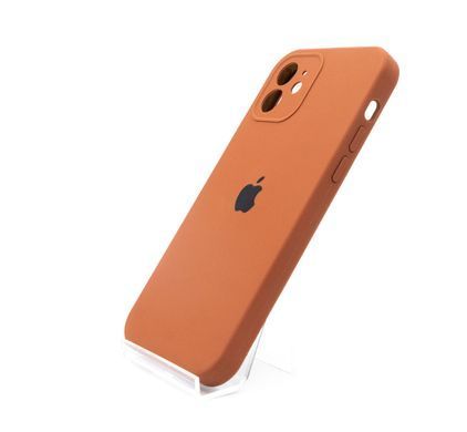 Силіконовий чохол Full Cover для iPhone 12 milk chocolate Full Camera