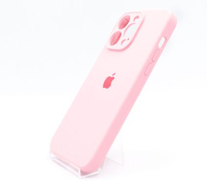Силіконовий чохол Full Cover для iPhone 14 Pro Max light pink Full Camera