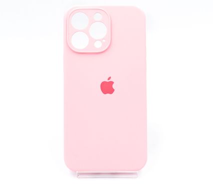 Силіконовий чохол Full Cover для iPhone 14 Pro Max light pink Full Camera