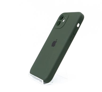 Силіконовий чохол Full Cover для iPhone 12 cyprus green Full Camera