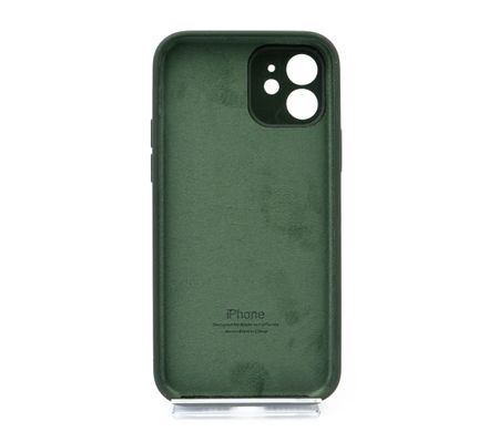 Силіконовий чохол Full Cover для iPhone 12 cyprus green Full Camera