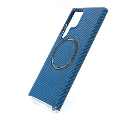 Чохол WAVE Carbon Case with MagSafe для Samsung S23 Ultra blue