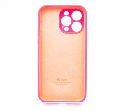 Силіконовий чохол Full Cover для iPhone 14 Pro Max barbie pink Full Camera