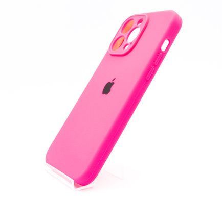 Силіконовий чохол Full Cover для iPhone 14 Pro Max barbie pink Full Camera