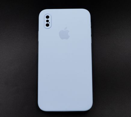 Силіконовий чохол Full Cover Square для iPhone XS Max mist blue Full Camera