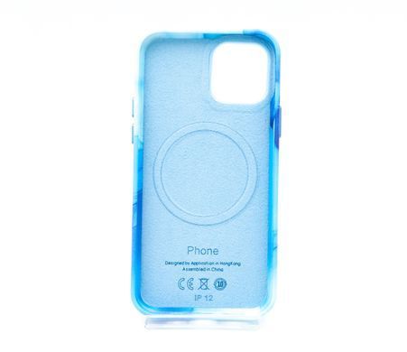 Чехол кожаный Figura Series Case with MagSafe для iPhone 12/12 Pro blue