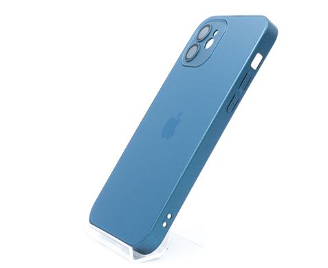 Чохол TPU+Glass sapphire matte case для iPhone 12 navy blue