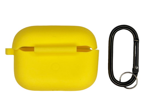 Чохол Silicone Case New for AirPods Pro + карабін yellow, box