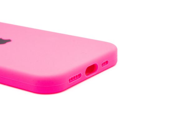 Силіконовий чохол Full Cover для iPhone 15 barble pink (hot pink) Full Camera