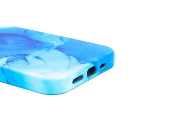 Чехол кожаный Figura Series Case with MagSafe для iPhone 12/12 Pro blue