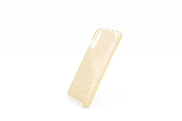 Силіконовий чохол Baseus Glitter 3 в1 для Samsung A70 gold