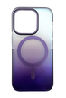 Чехол Fibra Shock-Proof with MagSafe для iPhone 15 Pro clear/deep purple