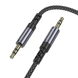AUX кабель Borofone BL24 3.5mm male to3.5mm male, nylon braid 1m metal gey