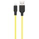 USB кабель Hoco X21 Plus Silicone Lightning 2.4A 1m black/yellow