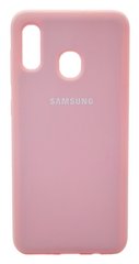 Силіконовий чохол Full Cover для Samsung A20/A30 pink