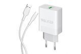Мережевий зарядний пристрій Walker WH-35 1USB/QC3.0/3A/18W+Type-C white