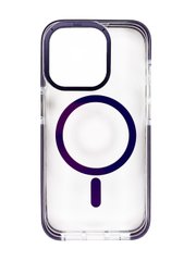 Чохол Hoco AS6 для iPhone 15 Pro transparent/purple Anti-Fall Protective with Magsafe