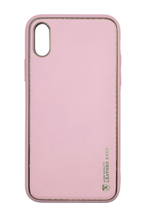 Чохол шкіра Xshield для iPhone XR pink