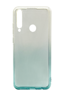 Силиконовый чехол Gradient Design для Huawei Y6p 0.5mm white/turquoise