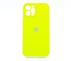 Силіконовий чохол Full Cover для iPhone 12 Pro Max lime green Full Camera