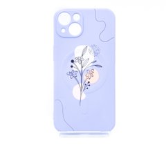 Накладка Wave Minimal Art Case для iPhone 13 (TPU) light purple/flower