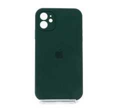 Силіконовий чохол Full Cover Square для iPhone 11 dark green Full Camera