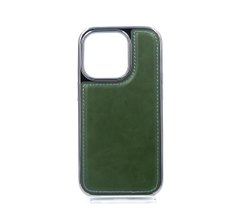 Чохол Puloka leather Lux для iPhone 14 pro green