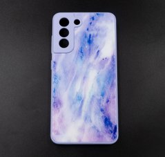Чехол Marble Clouds для Samsung S21 FE purple